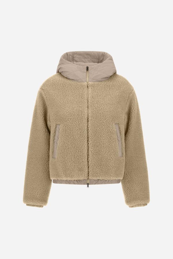 Front view of chantilly knitted jacket on white background, with no model shown,