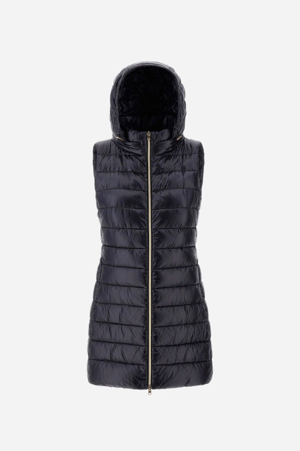 Front view of black Serena Vest on white background, with no model shown.