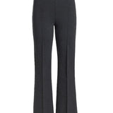 Front view of charcoal geo kick pants on white background, with no model shown.