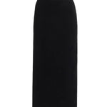 Front view of black geo petra skirt on white background, with no model shown.