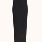 Front view of black lawton skirt on white background, with no model shown.