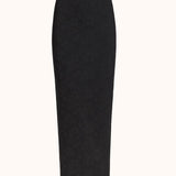 Front view of black lawton skirt on white background, with no model shown.