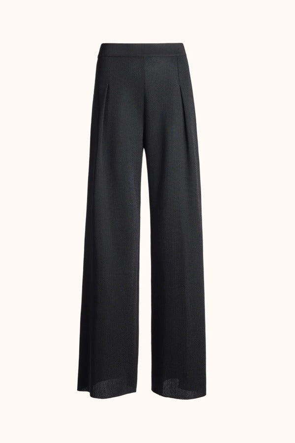 Front view of black slinky gene pant on white background, with no model shown.