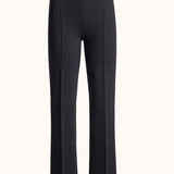 Front view of black combo windowpane louis pants on white background, with no model shown.