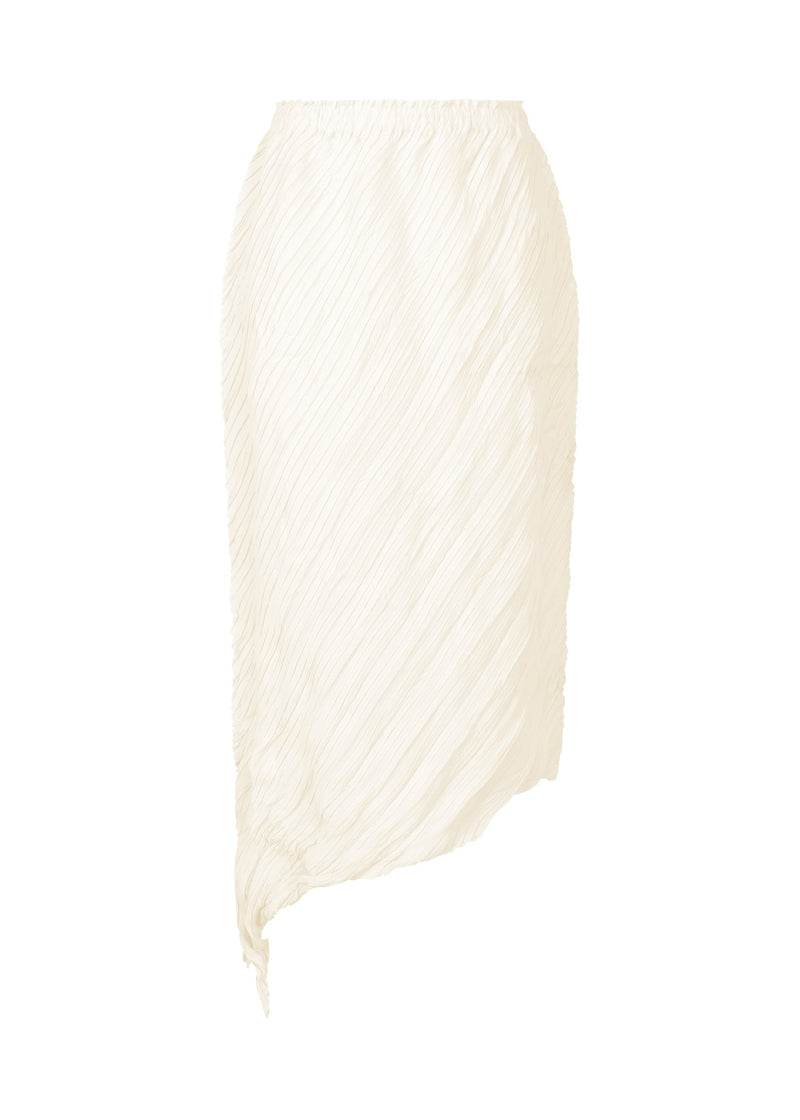 Wrinkled & Twisted Skirt - White