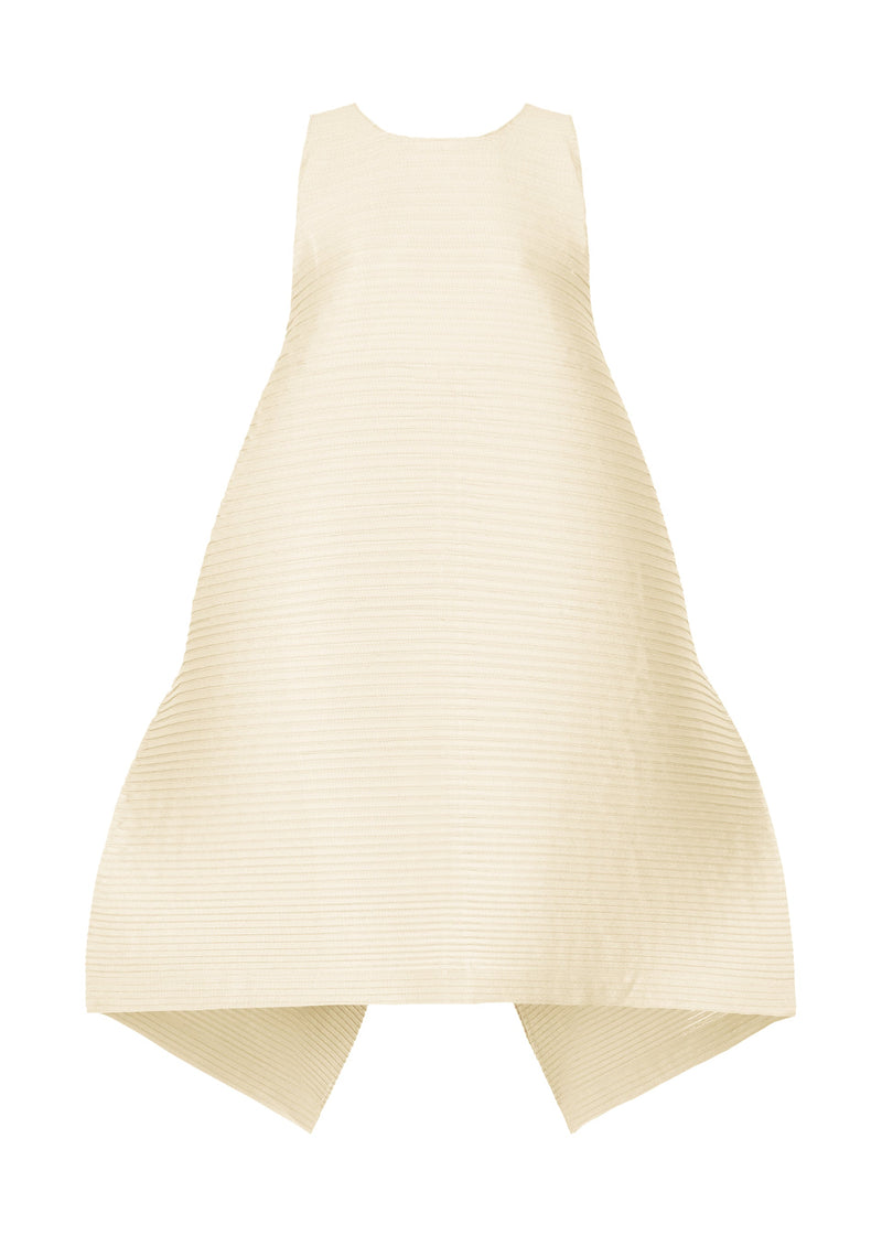 Paneled Pleats Dress - White