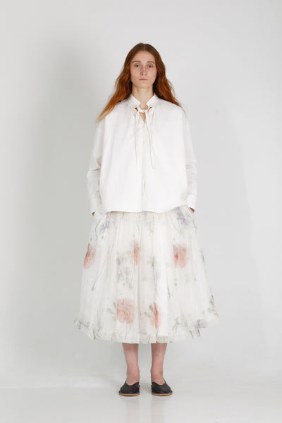 Solange Silk Organiza Skirt in Printed Floral