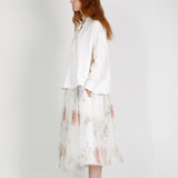 École de Curiosités Solange Silk Organiza Skirt in Printed Floral