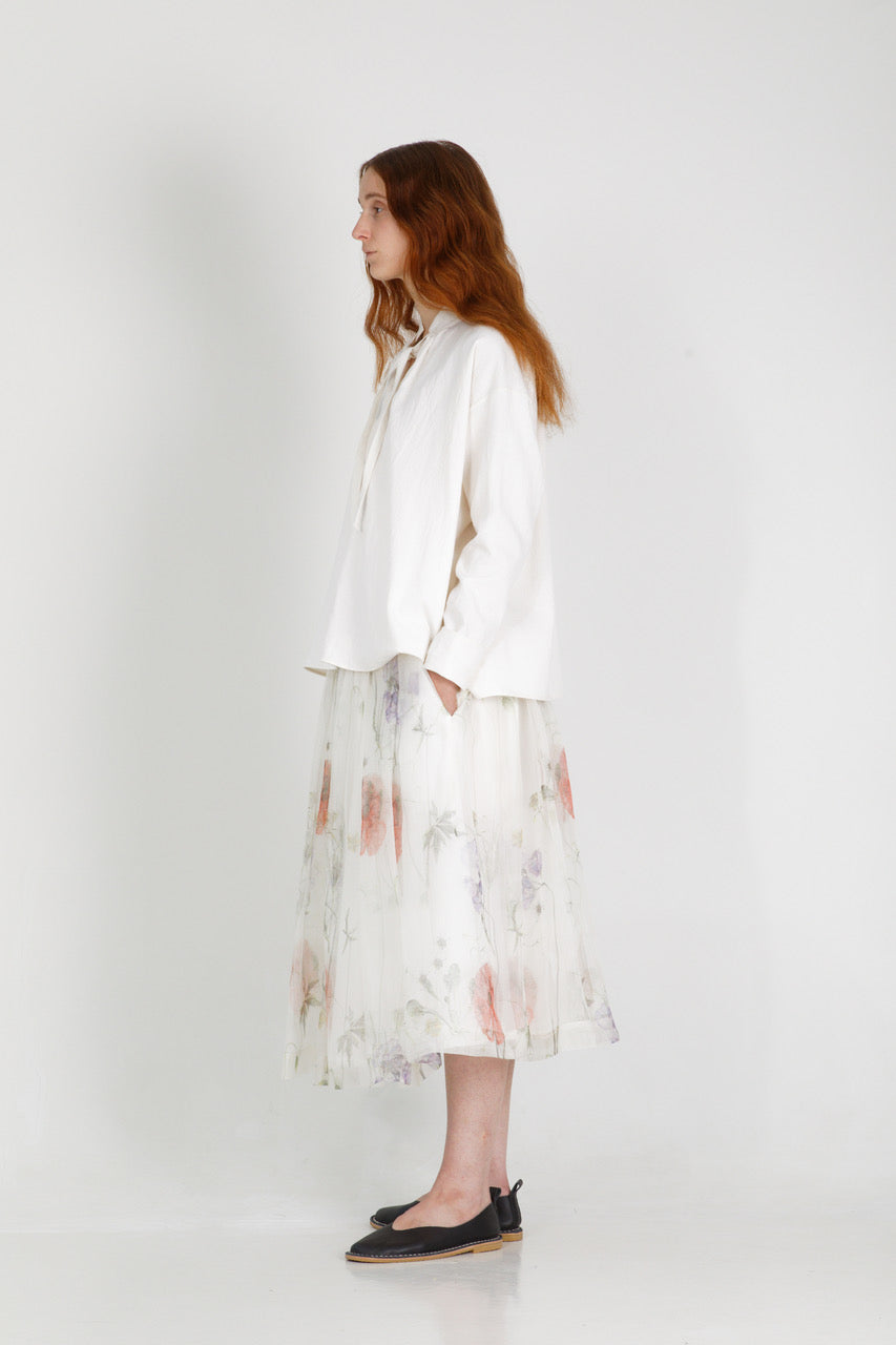 Solange Silk Organiza Skirt in Printed Floral