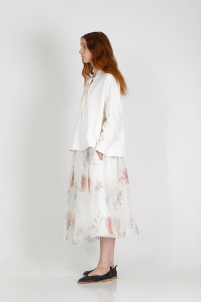 Solange Silk Organiza Skirt in Printed Floral