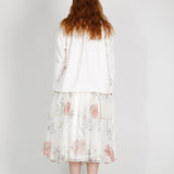 École de Curiosités Solange Silk Organiza Skirt in Printed Floral