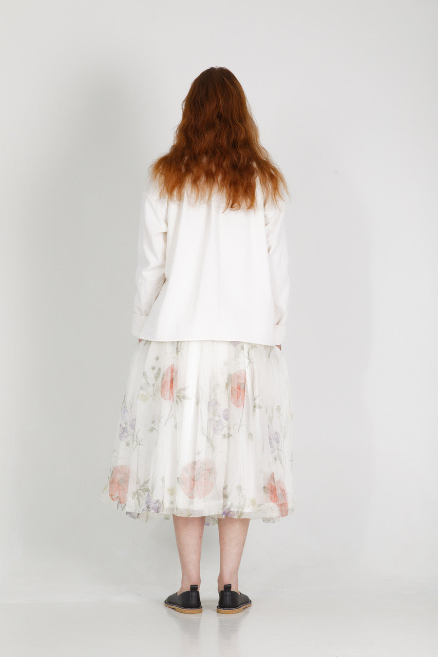 Solange Silk Organiza Skirt in Printed Floral
