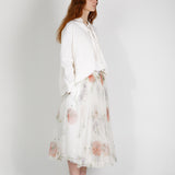 École de Curiosités Solange Silk Organiza Skirt in Printed Floral
