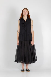 Solange Silk Organiza Skirt - Black