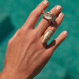 18K Yellow Gold Scarab Pop Art Diamond Ring