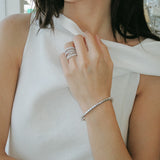 18K White Gold Diamond Scribble Ring