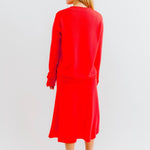 The-Elder-Statesman-A-line-skirt-red-amarees