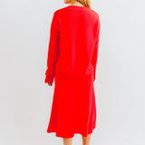 The-Elder-Statesman-A-line-skirt-red-amarees