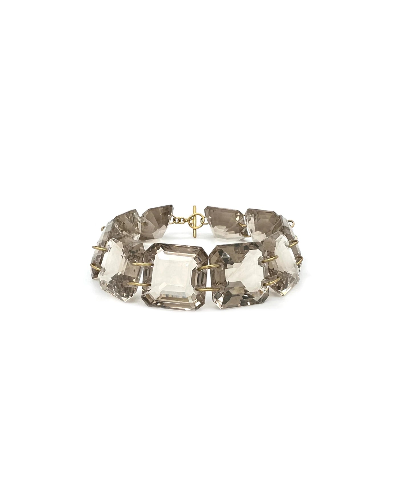 20K Yellow Gold Summer Smokey Quartz Bracelet