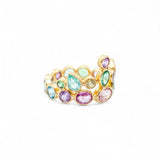 Marie-Hélène De Taillac 22K Yellow Gold Multicolored Tiara Ring
