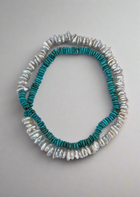 Turquoise Heishi and Freshwater Keshi