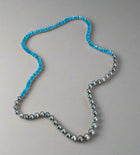 Sleeping Beauty Turquoise Heishi and Tahitian Round Pearls