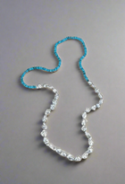 Sleeping Beauty Turquoise Heishi and Australian Keshi