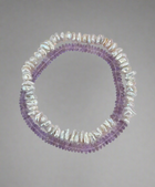 Faceted Amethyst Beads and Freshwater Keshi