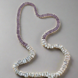 Will Hannigan Faceted Amethyst Beads and Freshwater Keshi