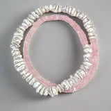 Pink Faceted Morganite Beads with Freshwater Keshi