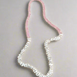 Pink Faceted Morganite Beads with Freshwater Keshi