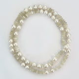 Will Hannigan Faceted Moonstone Beads and Australian Southsea Baroque Pearls