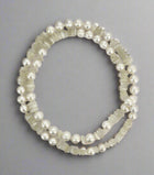Faceted Moonstone Beads and Australian Southsea Pearls