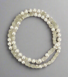Faceted Moonstone Beads and Australian Southsea Pearls
