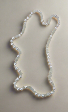 Faceted Moonstone Beads and Australian Southsea Baroque Pearls