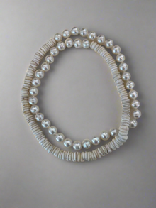 Puka Shells and Southsea Baroque Pearls