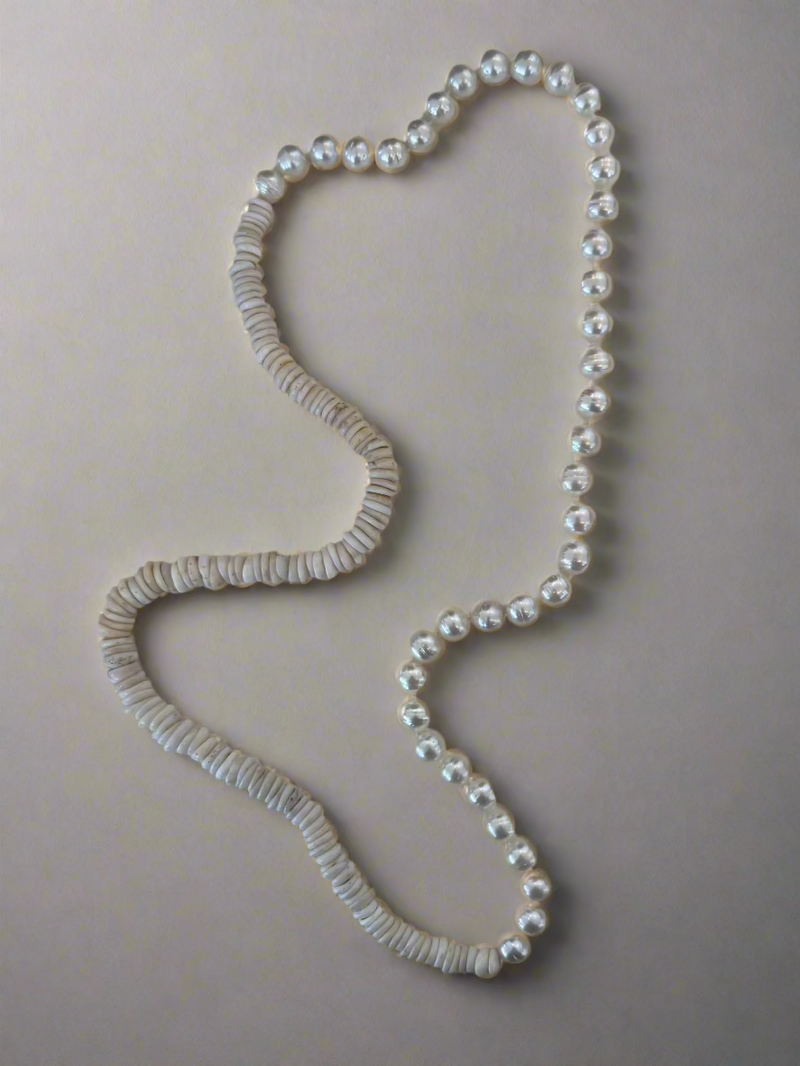 Puka Shells and Southsea Baroque Pearls