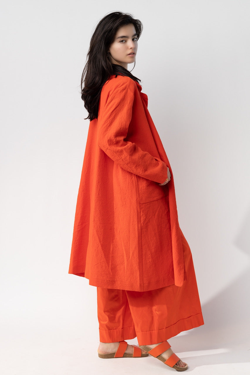 Mid Length Linen Coat