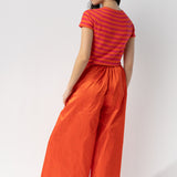 Silk Trouser with Pockets and self-tie waist