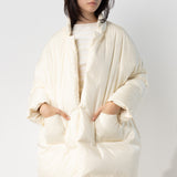 Washed Nylon Down Coat with Pockets