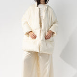 Washed Nylon Down Coat with Pockets