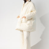 Washed Nylon Down Coat with Pockets
