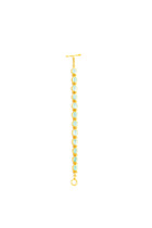22K Yellow Gold Hinged Cabochon Emerald Bracelet