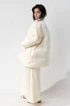 Washed Nylon Down Coat with Pockets