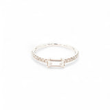 Ileana Makri 18K White Gold Diamond Baguette Thread Ring