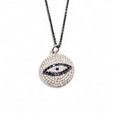 Ileana Makri Friendly Eye Diamond and Sapphire Pendant