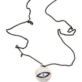 Ileana Makri Friendly Eye Diamond and Sapphire Pendant