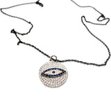 Ileana Makri Friendly Eye Diamond and Sapphire Pendant