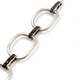 Ileana Makri Strong Link Bracelet with Black Diamonds
