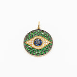 Ileana Makri Dawn Pendant Verdant Eye Oxidized